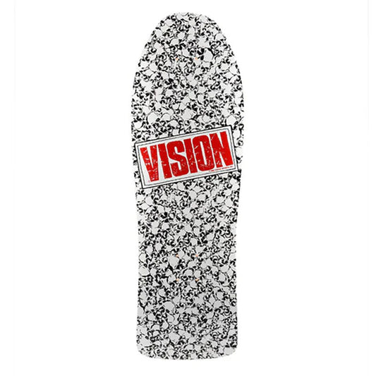 Vision 10"x 30" Punk Skull WHITE Skateboard Deck (ON THE WAY) - 5150 Skate Shop