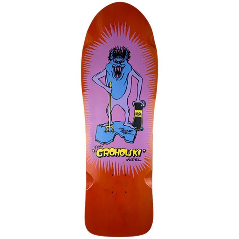 Vision 9.5" x 29.5" ORANGE STAIN Groholski Jersey Devil Skateboard Deck 5150 Skate Shop