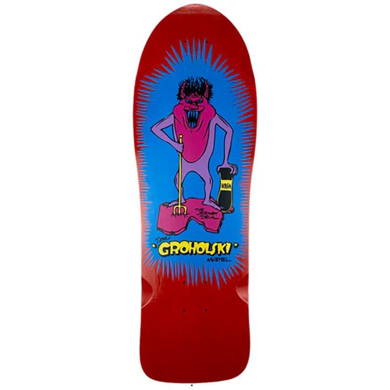 Vision 9.5" x 29.5" RED TINT Groholski Jersey Devil Skateboard Deck 5150 Skate Shop