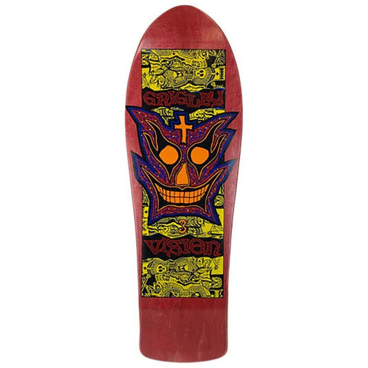 Vision 9.75" x 31" Grigley 3 RED STAIN Stain Skateboard Deck 5150 Skate Shop