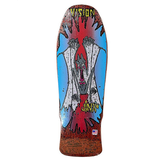 Vision 9.75" x 31" Original Jinx Brown Stain Skateboard Deck 5150 Skate Shop