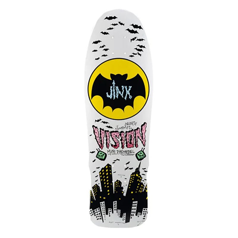 Vision 9.5" x 29.5" Jinx Mini (WHITE DIP) Skateboard Deck - 5150 Skate Shop
