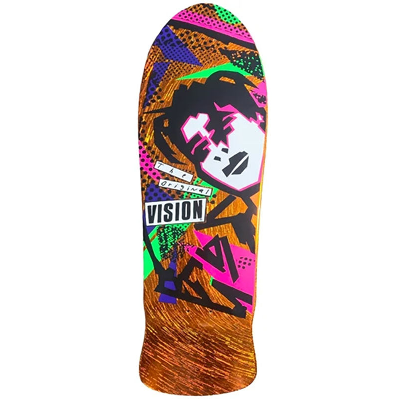 Vision 10"x 30" Original MG Limited Orange Scratch Foil Skateboard Deck (ON THE WAY)