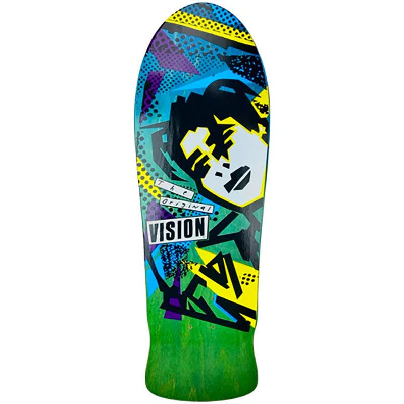 Vision Original MG Limited Two Tone Blue/Green Stain Deck - 10"x30" 5150 Skate Shop