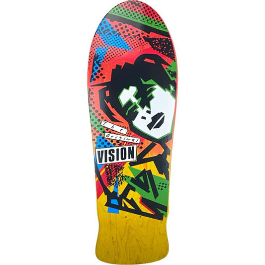Vision Original MG Limited Two Tone Red/Yellow Stain Deck - 10"x30" 5150 Skate Shop