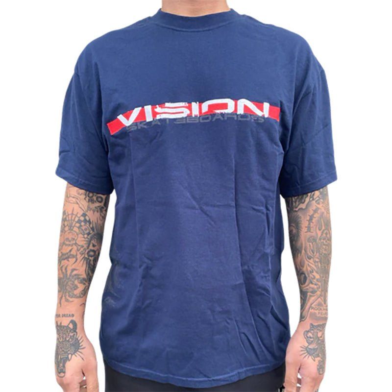 Vision Streetwear- OG Rough Tech Men's NAVY T-Shirt 5150 Skate Shop