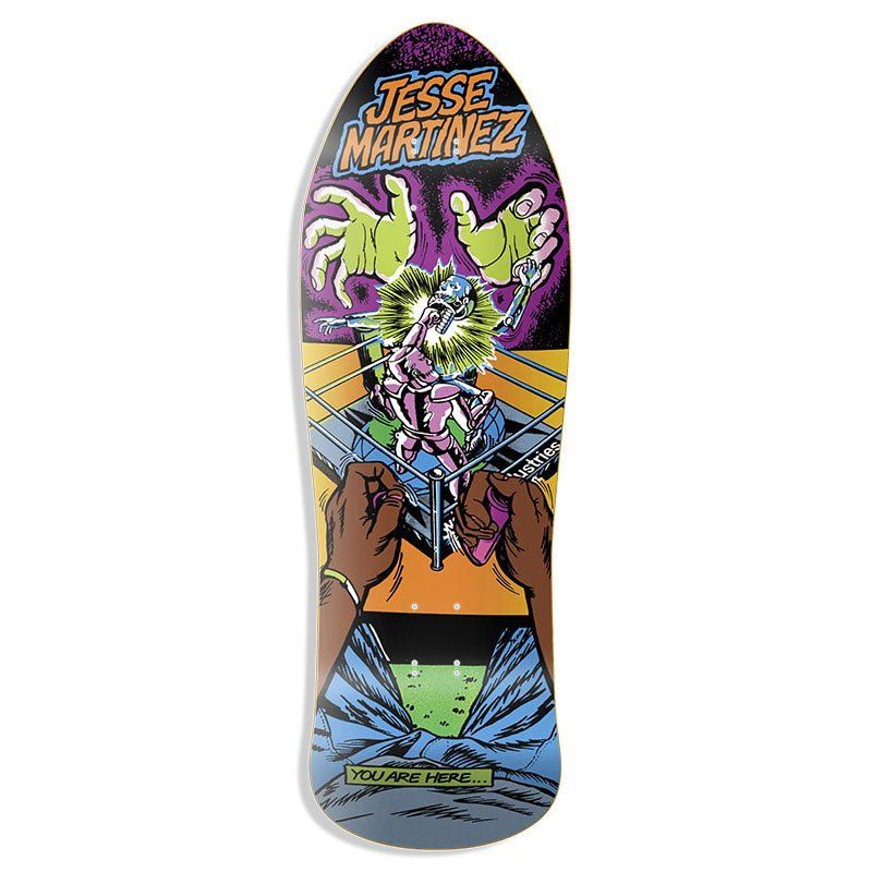 World Industries 10.126" x 31.0" Jesse Martinez Rock'em Sock'em Skateboard Deck 5150 Skate Shop