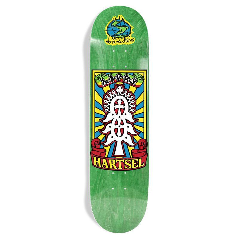 World Industries 8.5" x  32.2" GREEN STAIN Jeff Hartsel Yout Model Popsicle Deck 5150 Skate Shop