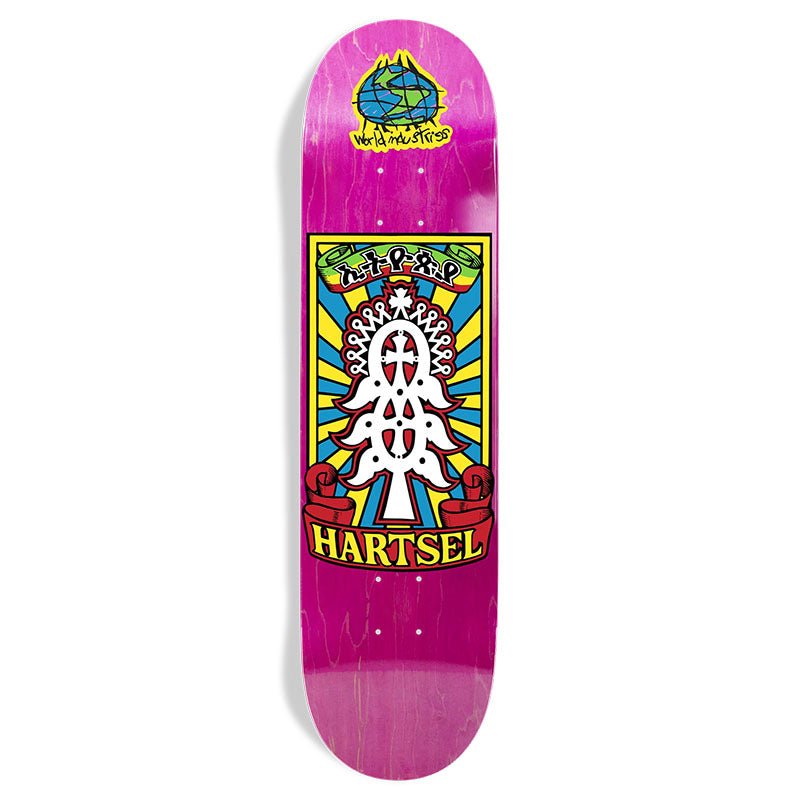 World Industries 8.25" x 32.0" PINK STAIN Jeff Hartsel Yout Model Popsicle Skateboard Deck