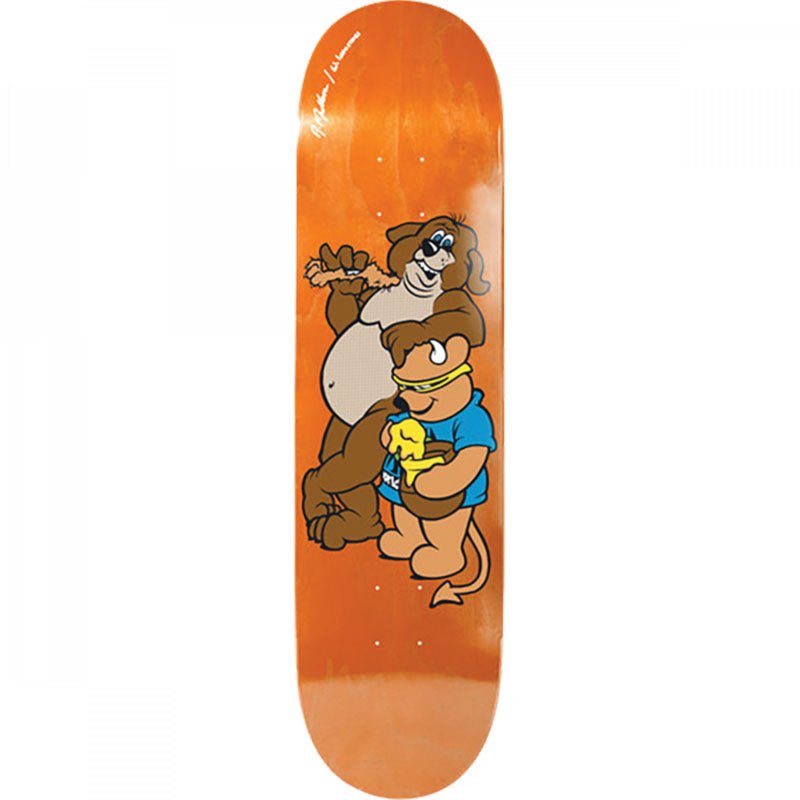 World Industries 8.5" x 32.2" ORANGE STAIN Rodney Mullen Bear Popsicle Deck