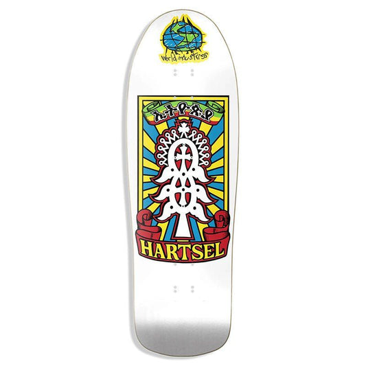 World Industries 9.4375" x 30.5" Jeff Hartsel Yout Model WHITE Skateboard Deck 5150 Skate Shop
