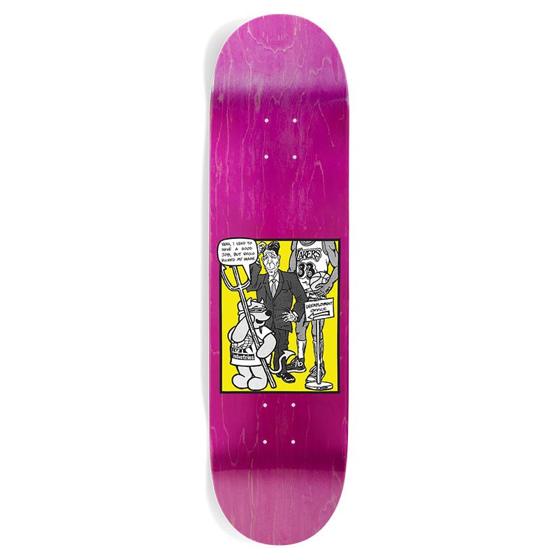 World Industries 9.0" x 32.1" PINK STAIN Steve Rocco III Popsicle Skateboard Deck