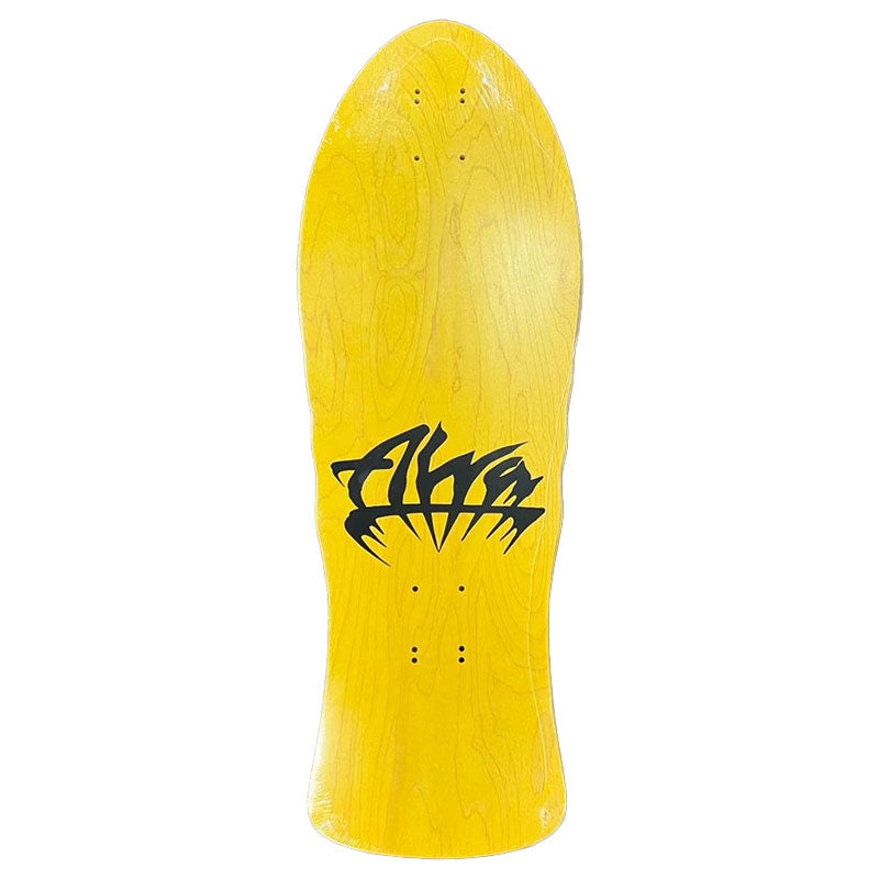 Alva 10.25" x 29.5" Street Fire Yellow Stain Re-Issue Skateboard Deck