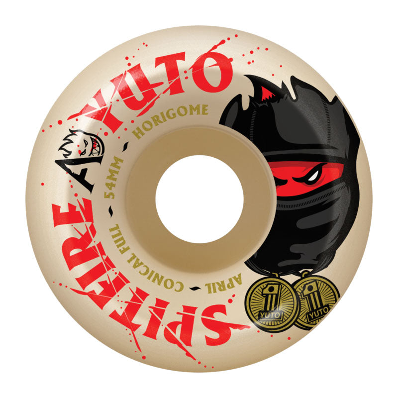 Spitfire 54mm 99a F4 APRIL HORIGOME CONICAL FULL NAT Skateboard Wheels 4pk