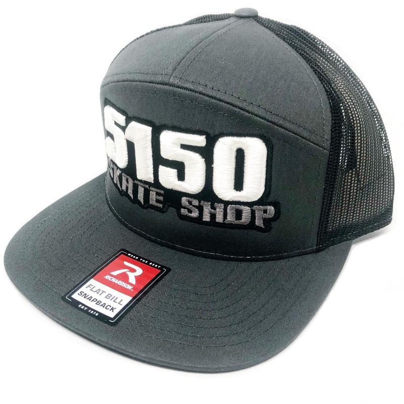 5150 Skate Shop #3 Mesh Back Flat Bill Grey Hat - 5150 Skate Shop