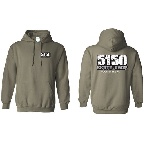 5150 Skate Shop Military Green Hoodies-5150 Skate Shop