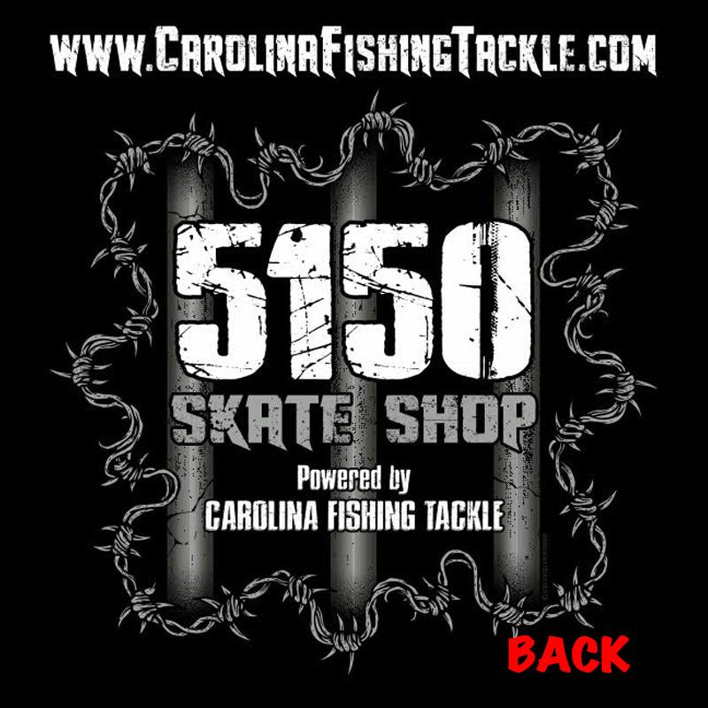 5150 Skate Shop OG Black with White Print T-Shirts-5150 Skate Shop
