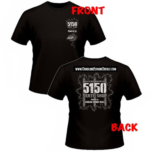 5150 Skate Shop OG Black with White Print T-Shirts-5150 Skate Shop