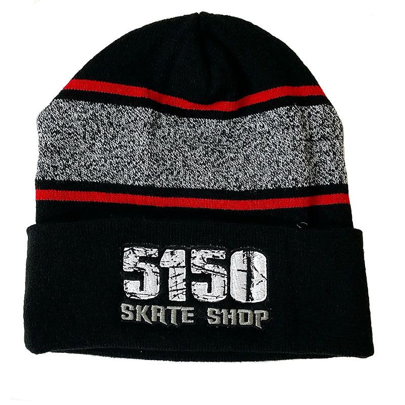 5150 Skate Shop Striped Collar Beanies 5150 Skate Shop
