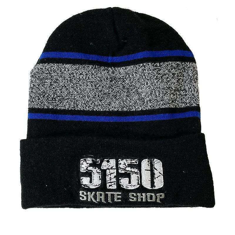 5150 Skate Shop Striped Collar Beanies 5150 Skate Shop