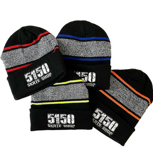 5150 Skate Shop Striped Collar Beanies 5150 Skate Shop