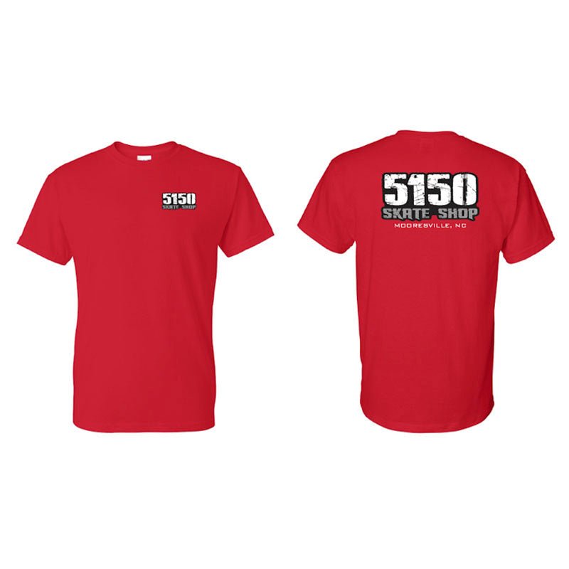 5150 Skate Shop Team Red T-Shirts - 5150 Skate Shop