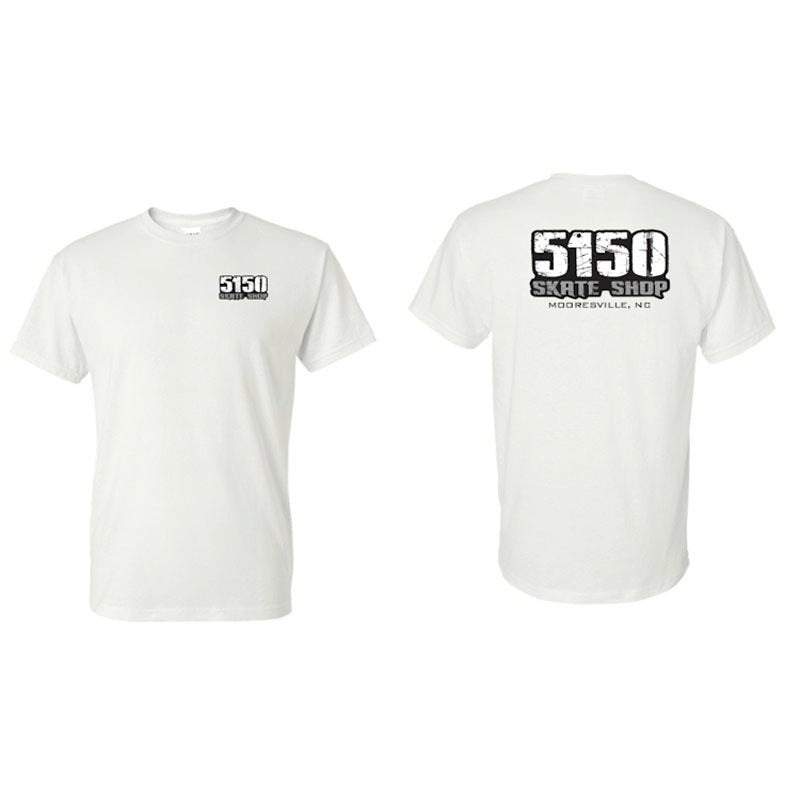 5150 Skate Shop Team White T-Shirts-5150 Skate Shop