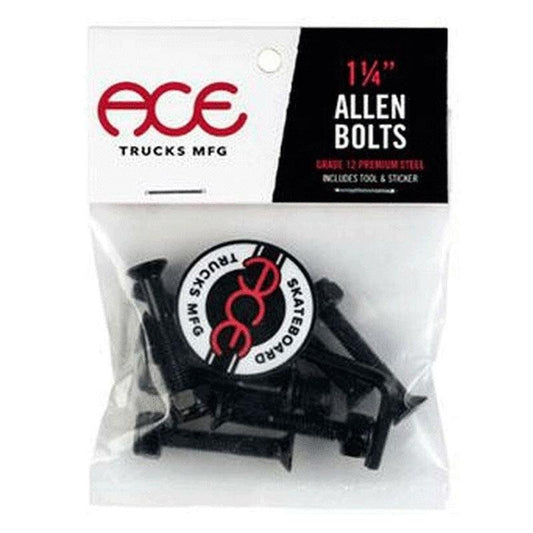 ACE 1-1/4" Allen Bolts Black Skateboard Hardware - 5150 Skate Shop
