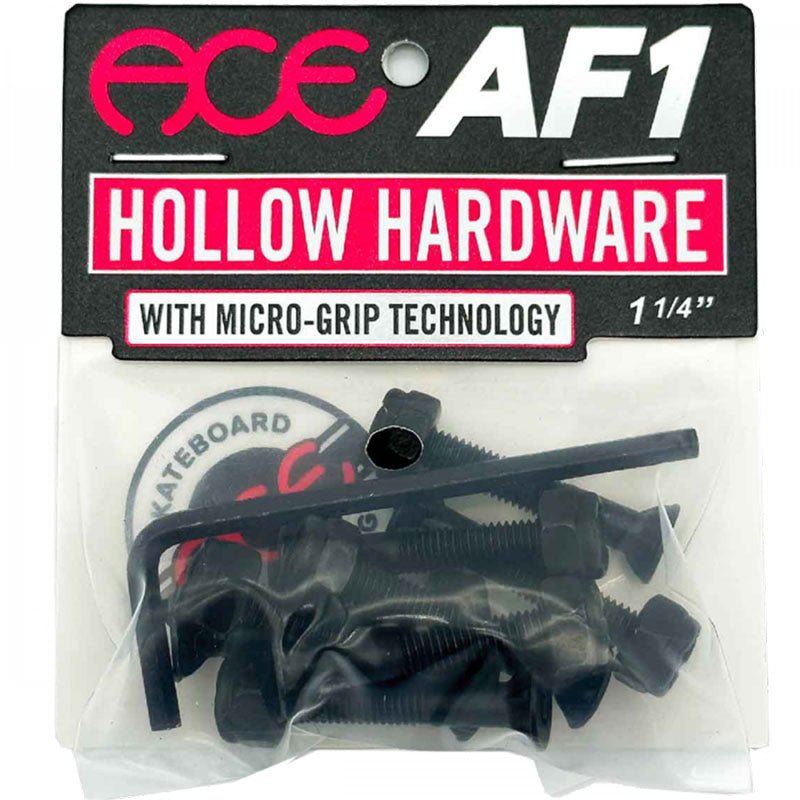 ACE Trucks 1-1/4" Allen Hollow Black Skateboard Hardware - 5150 Skate Shop