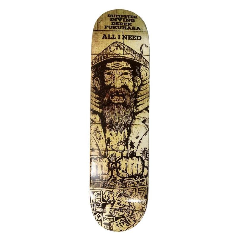 All-I-Need 8.1" Dumpster Diving Fukuhara Hobo Skateboard Deck-5150 Skate Shop