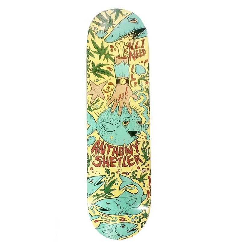 All-I-Need 8.3” Shetler Pufferfish Skateboard Deck - 5150 Skate Shop