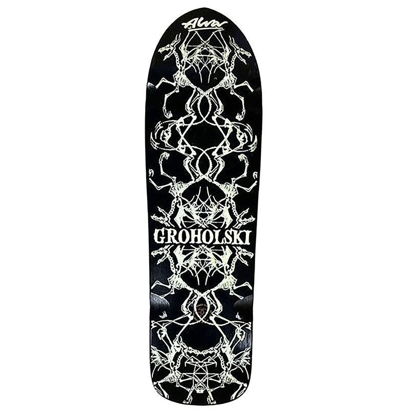 Alva 9.25" x 33.25" Black/White Groholski Guest Skateboard Deck (Warped) 5150 Skate Shop