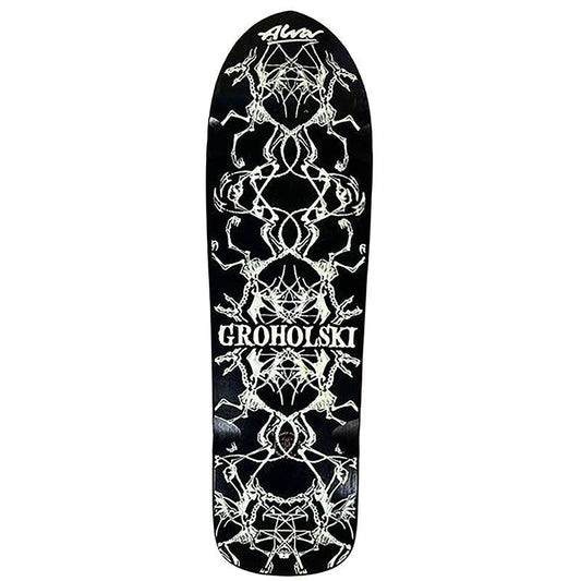 Alva 9.25" x 33.25" Black/White Groholski Guest Skateboard Deck (Warped) 5150 Skate Shop