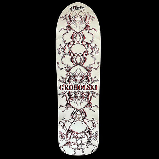 Alva 9.25" x 33.25" White/Black Red Groholski Guest Skateboard Deck 5150 Skate Shop