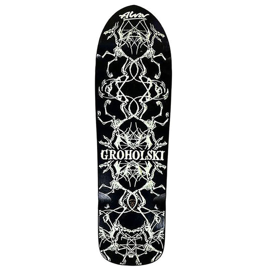Alva 9.25" x 33.25" Black/White Groholski Guest Skateboard Deck - 5150 Skate Shop