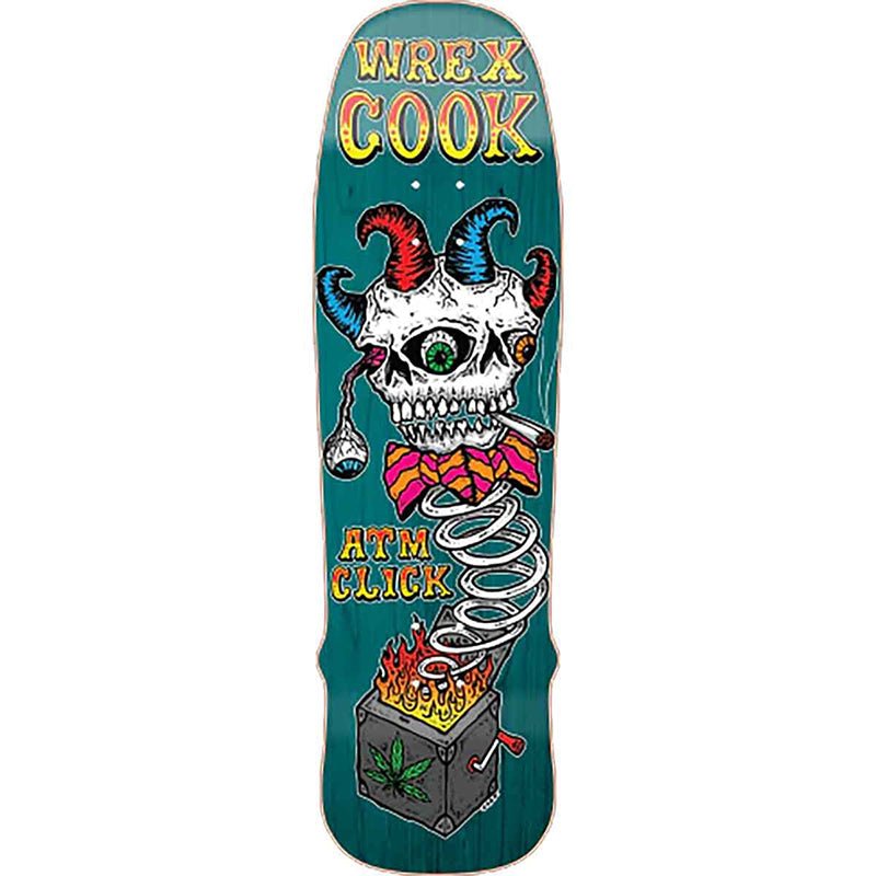 ATM 9.5" x 31.5" Cook Circus Shaped Blue Stain Skateboard Deck-5150 Skate Shop