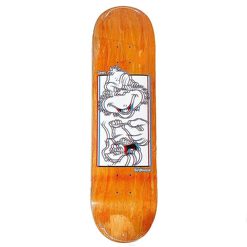 Birdhouse 8.38" Jaws 3D Animals Orange Stain Skateboard Deck-5150 Skate Shop