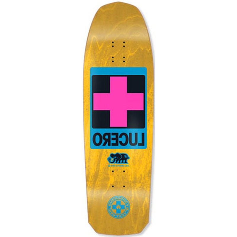 Black Label 10" Lucero Cross Yellow Stain Skateboard Deck - 5150 Skate Shop