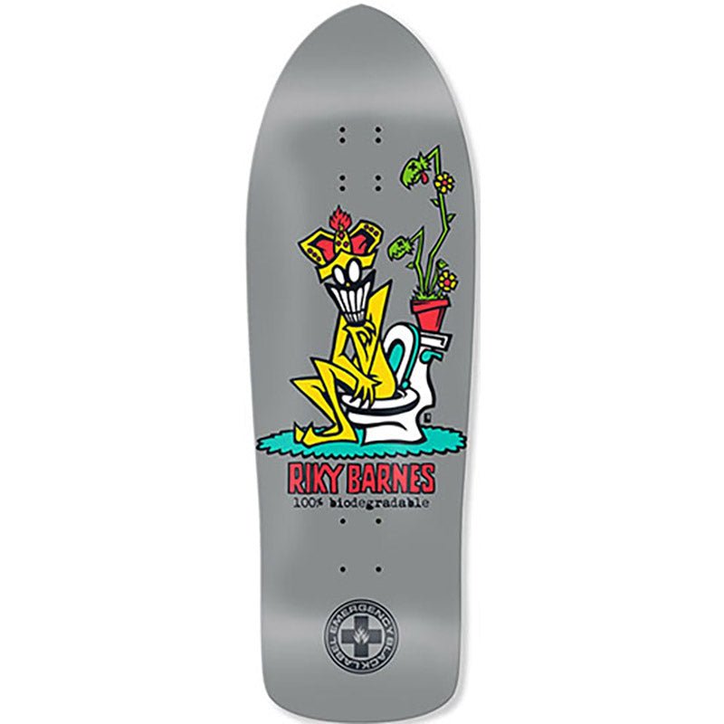 Black Label 10.25" x 31.5" Riky Barnes 100% Biodegradable Metallic Silver Skateboard Deck-5150 Skate Shop