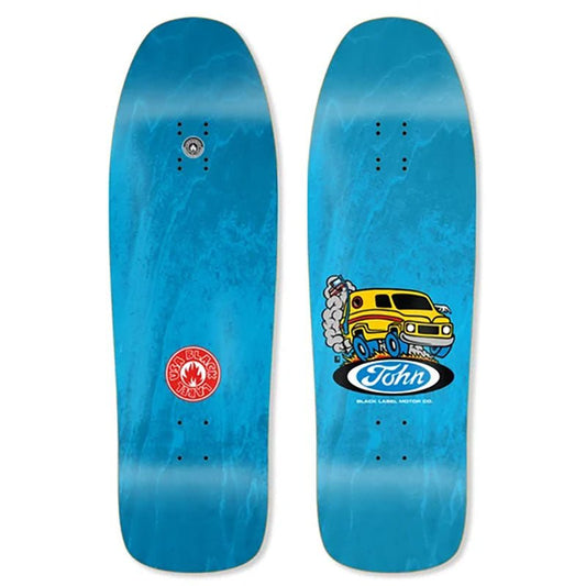 Black Label 9.88" x 32.2" Lucero Man Van 90 Reissue Blue Stain Skateboard Deck - 5150 Skate Shop