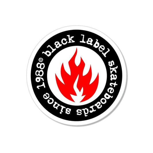 Black Label "SINCE 88" Black Sticker - 5150 Skate Shop