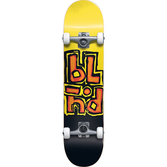 Blind 7.5" OG Stacked FP Soft Wheels Black/Yellow Complete Skateboard - 5150 Skate Shop