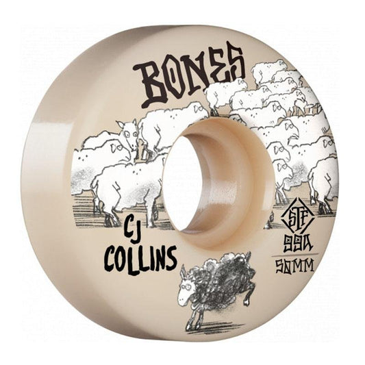 Bones 50mm 99a PRO STF Collins Black Sheep V3 Slim Skateboard Wheels 4pk - 5150 Skate Shop