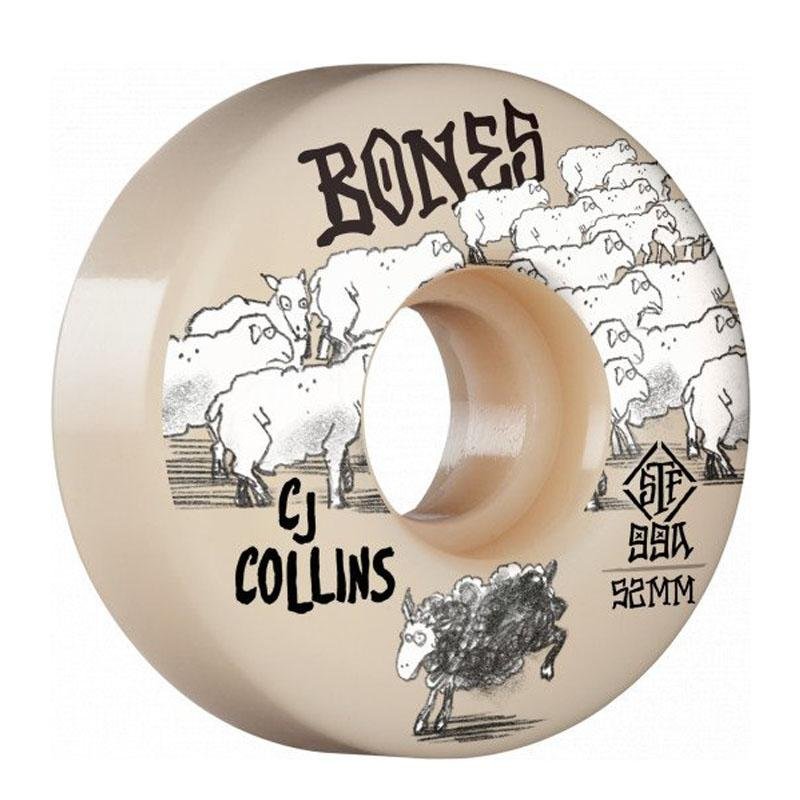 Bones 52mm 99a PRO STF Collins Black Sheep V3 Slim Skateboard Wheels 4pk - 5150 Skate Shop