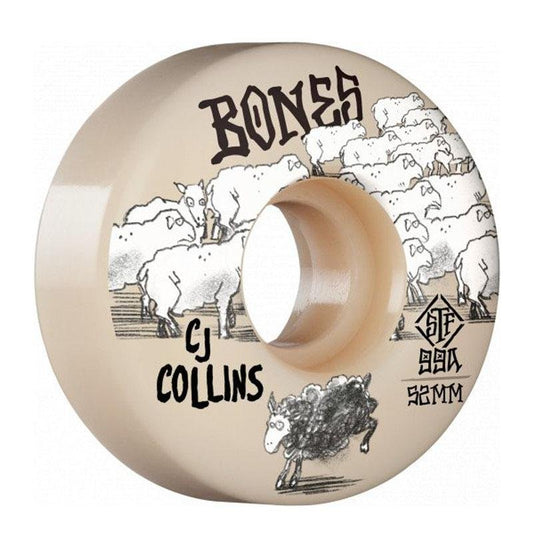 Bones 52mm 99a PRO STF Collins Black Sheep V3 Slim Skateboard Wheels 4pk - 5150 Skate Shop