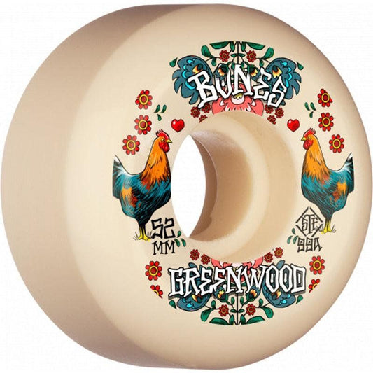 Bones 52mm 99a PRO STF Greenwood Decoupe V5 Sidecut Skateboard Wheels 4pk 5150 Skate Shop