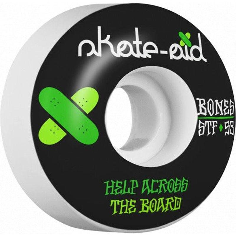 Bones 53mm 103a STF Collabo Skate Aid V1 Standard Skateboard Wheels 4pk 5150 Skate Shop