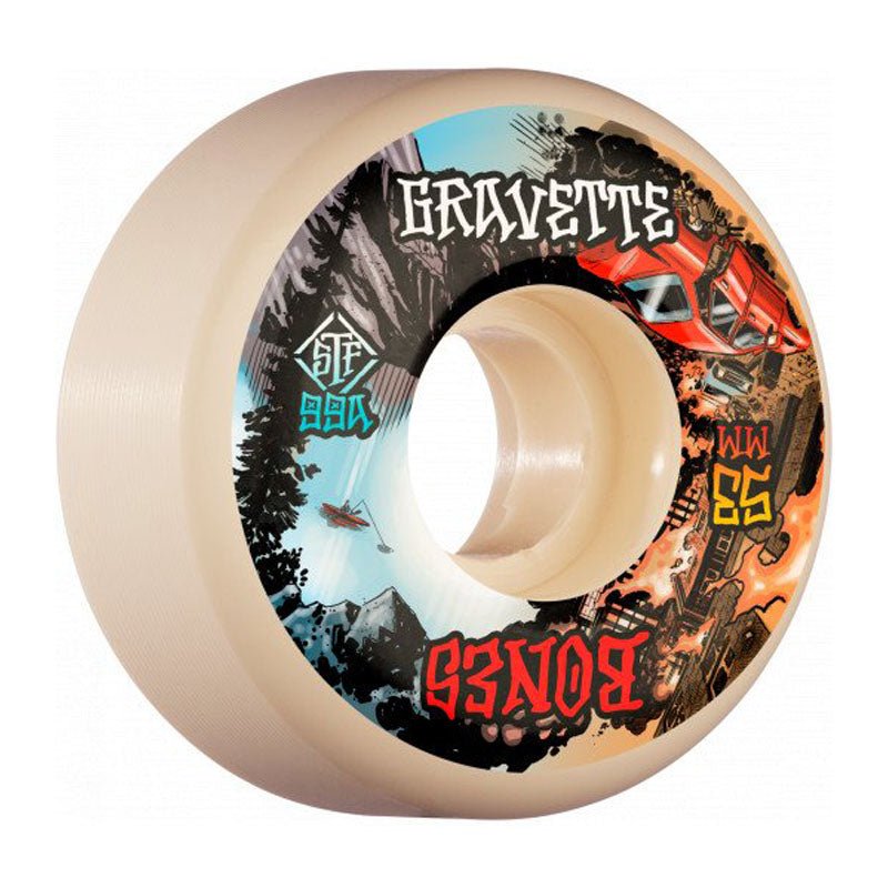Bones 53mm 99a Gravette Heaven & Hell V2 Locks Skateboard Wheels 4pk - 5150 Skate Shop