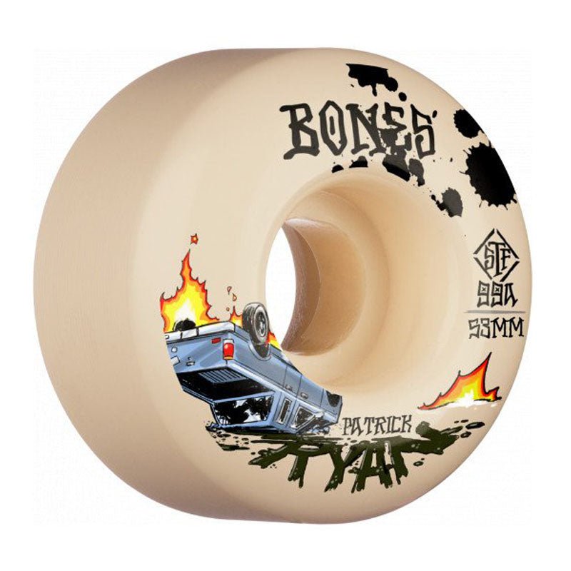 Bones 53mm 99a Ryan Crash & Burn V4 Wide Skateboard Wheels 4pk - 5150 Skate Shop