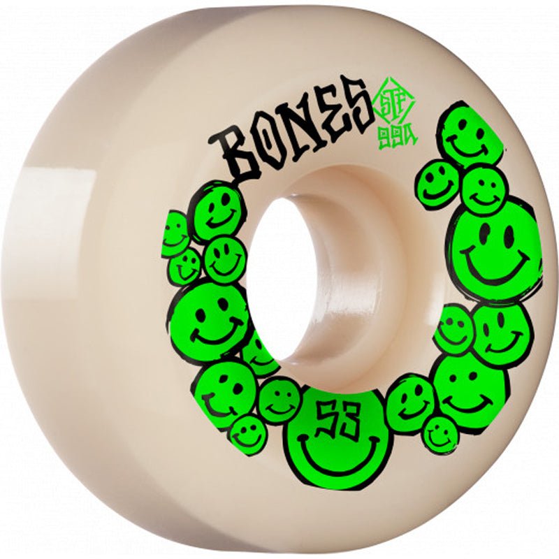 Bones 53mm 99a STF Happiness V5 Sidecut Skateboard Wheels 4pk-5150 Skate Shop